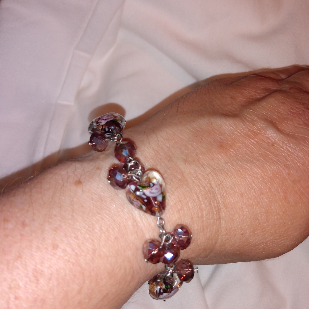 Murano glass bead bracelet